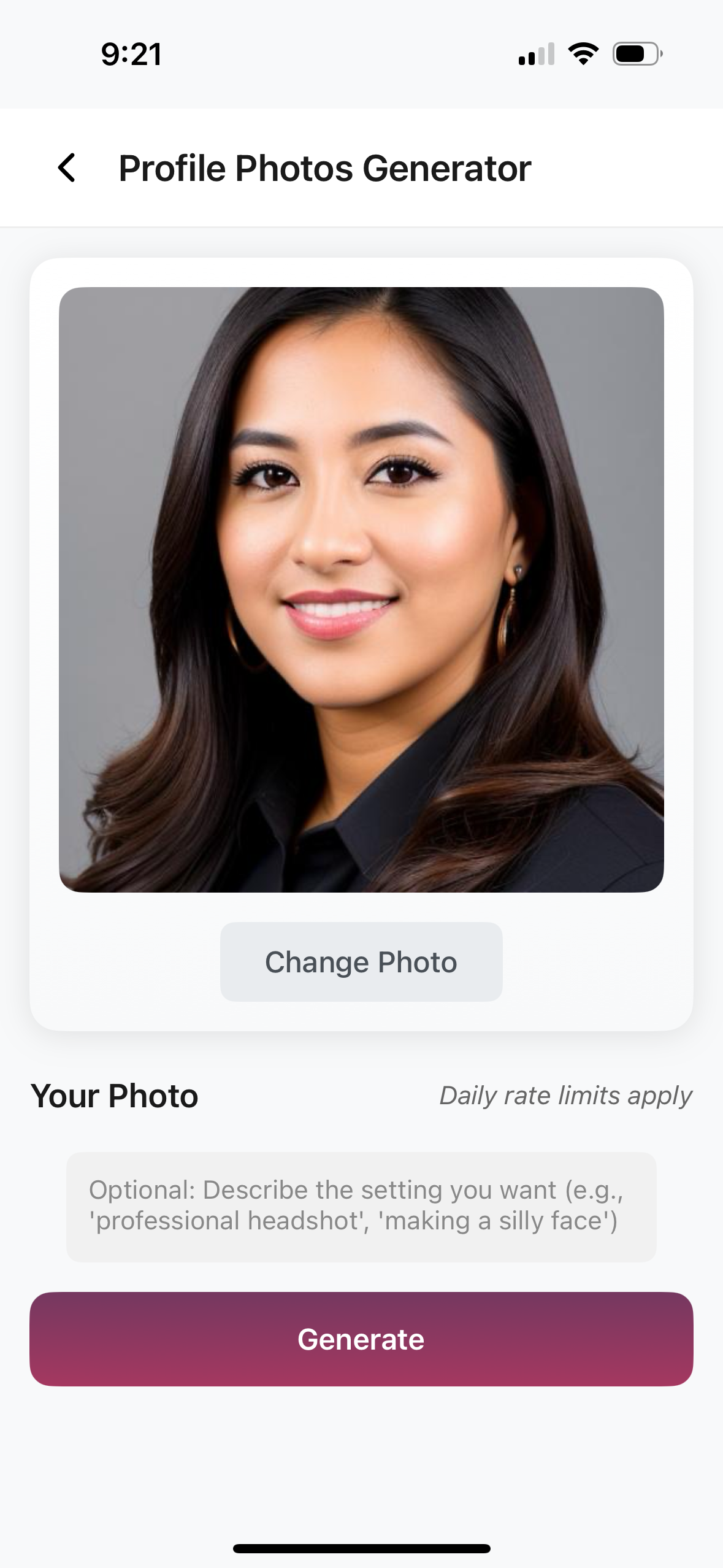 AI Profile Picture Generator Example 1